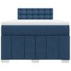 vidaXL Boxspring met matras stof blauw 120x200 cm