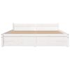 vidaXL Bedframe massief hout wit 140x190 cm