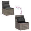 vidaXL Tuin Sofa Set 9 pcs Grijs