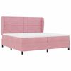 vidaXL Boxspringbed met matras Roze 200 x 200 cm Polyester