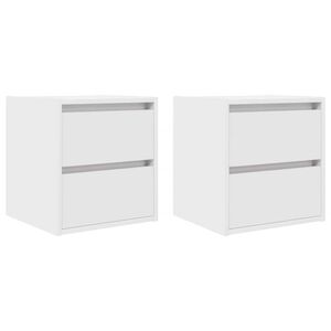 vidaXL Nachtkastjes wandgemonteerd 2 st 38x34x40 cm wit