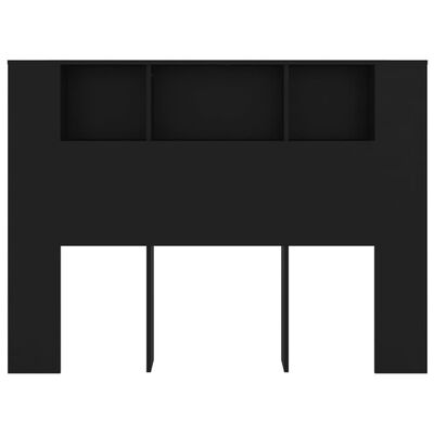 vidaXL Hoofdbordkast 140x18,5x104,5 cm zwart