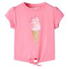 vidaXL Kindershirt 92 fluorescerend felroze