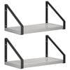 vidaXL Wandschappen 2 st Betongrijs 30 x 16 x 15,5 cm