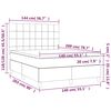 vidaXL Boxspring met matras en LED fluweel donkergrijs 140x200 cm