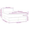 vidaXL Boxspring met matras en LED fluweel roze 120x210 cm