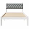 vidaXL Bedframe Wit en lichtgrijs 90 x 190 cm Massief grenenhout