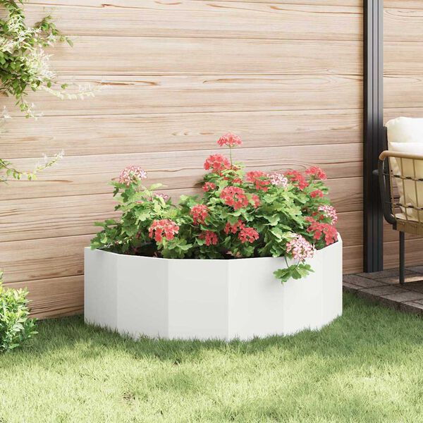 vidaXL Plantenbak Wit 120 x 60 x 35 cm Staal