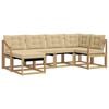 vidaXL Buiten bankenset 6 st Wit en Beige