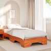 vidaXL Bedframe zonder matras stapelbaar wasbruin 100x200 cm hout