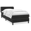 vidaXL Boxspring met matras fluweel zwart 90x210 cm