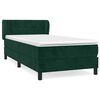vidaXL Boxspring met matras fluweel donkergroen 100x200 cm