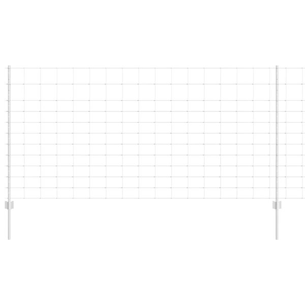 vidaXL Hek met Paal Zilver 1,2 x 50 m Staal