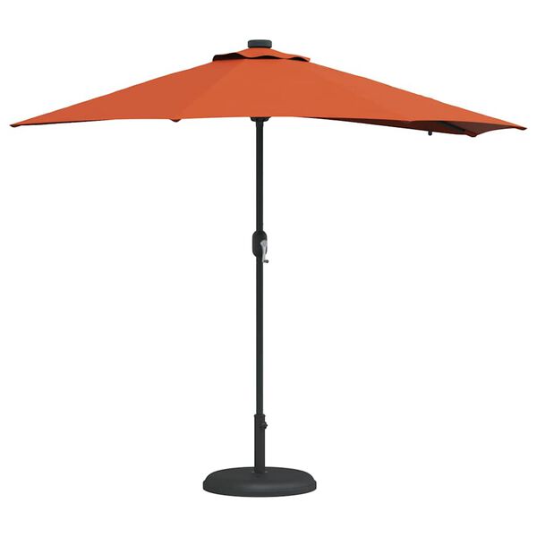 vidaXL Tuinparasol Terracotta 294 x 150 x 223 cm Polyester en staal