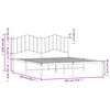 vidaXL Bedframe met hoofdbord metaal zwart 183x213 cm