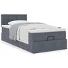 vidaXL Ottoman bed met matras 100x200 cm fluweel donkergrijs