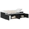vidaXL Bedframe met lade Zwart Eiken 90 x 200 cm Bewerkt hout
