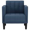 vidaXL Fauteuil met armleuningen Blauw 53 cm Stof