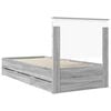 vidaXL Bedframe met lade Grijs Sonoma 90 x 200 cm Ingenieurshout