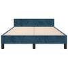 vidaXL Bedframe zonder matras 120x190 cm fluweel donkerblauw