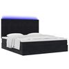 vidaXL Ottoman bed met matrassen en LED's 180x200cm fluweel zwart