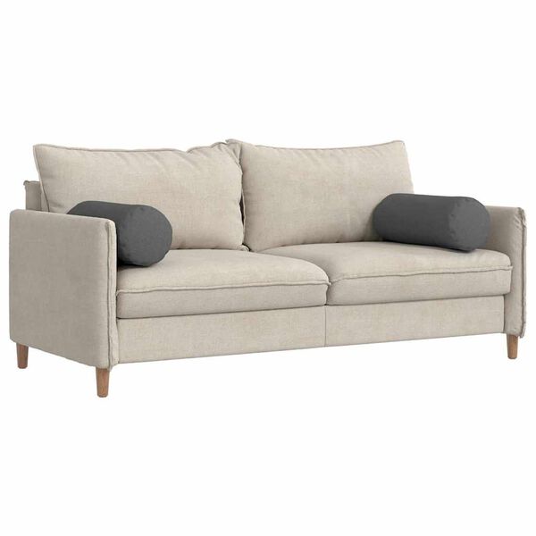 vidaXL Bolster Kussens 2 stuks Donkergrijs &Oslash; 25 x 70 cm Stof