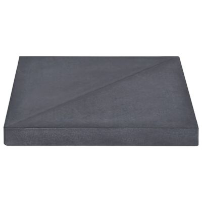 vidaXL Parasolvoetplaat vierkant 15 kg graniet zwart