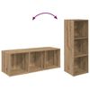 vidaXL Tv-meubelset 2 pcs Artisan Eiken 107 x 35 x 37 cm Bewerkt hout