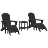 vidaXL Tuin Lounge Meubels 3 pcs Zwart 38 x 38 x 46cm Kunststof
