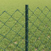 vidaXL Hek met Paal Groen 0,6 x 25 m Staal en PVC