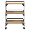 vidaXL Keuken Trolley Artisan Eiken 50 x 35 x 75.5 cm Bewerkt hout