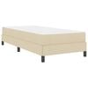 vidaXL Boxspringbed met matras Cr&egrave;me 90 x 190 cm Stof