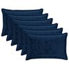 vidaXL Kussensloop 6 st HOUTEN Marineblauw 50 x 80 cm Flanel
