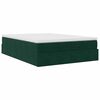 vidaXL Ottoman bed met matras 140x190cm fluweel donkergroen