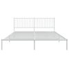 vidaXL Bedframe met hoofdbord metaal wit 183x213 cm