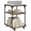 vidaXL Printerstand Artisan Eiken 43 x 48 x 64 cm Bewerkt hout