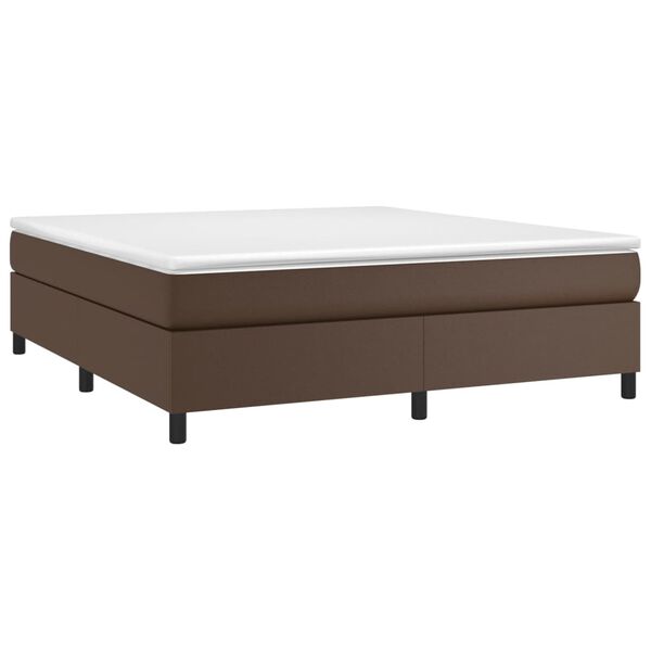 vidaXL Boxspring bed kunstleer bruin 180x200 cm
