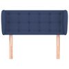 vidaXL Hoofdbord met randen 83x23x78/88 cm stof blauw