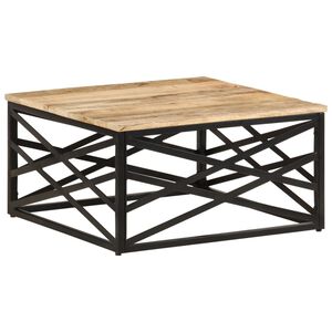 vidaXL Salontafel 68x68x35 cm massief mangohout