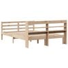 vidaXL Bedframe met hoofdbord massief grenenhout 120x190 cm