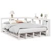 vidaXL Bed met boekenkast zonder matras grenenhout wit 140x190 cm