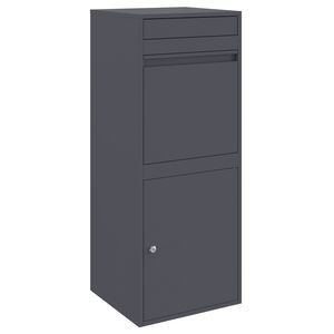 vidaXL Pakket inwerp box met opslag Antraciet 41 x 38 x 103 cm Staal