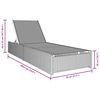 vidaXL Ligstoel met kussen 1-persoon Beige 60 x 200 x 27cm poly rattan
