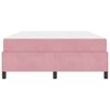 vidaXL Bedframe met matras Roze 160 x 200 cm Stof