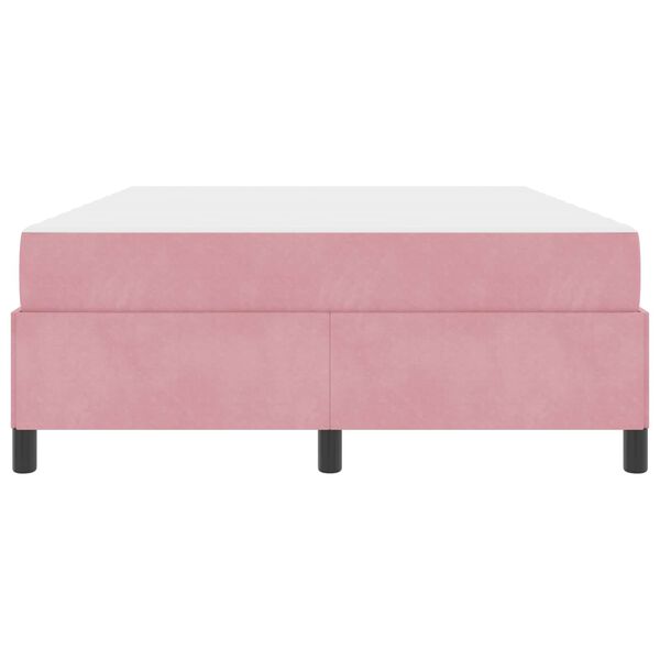 vidaXL Bedframe met matras Roze 160 x 200 cm Stof