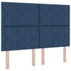 vidaXL Bedframe met hoofdeinde Blauw 140 x 190 cm Stof