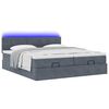 vidaXL Ottoman bed met matrassen en LED's 160x200cm fluweel