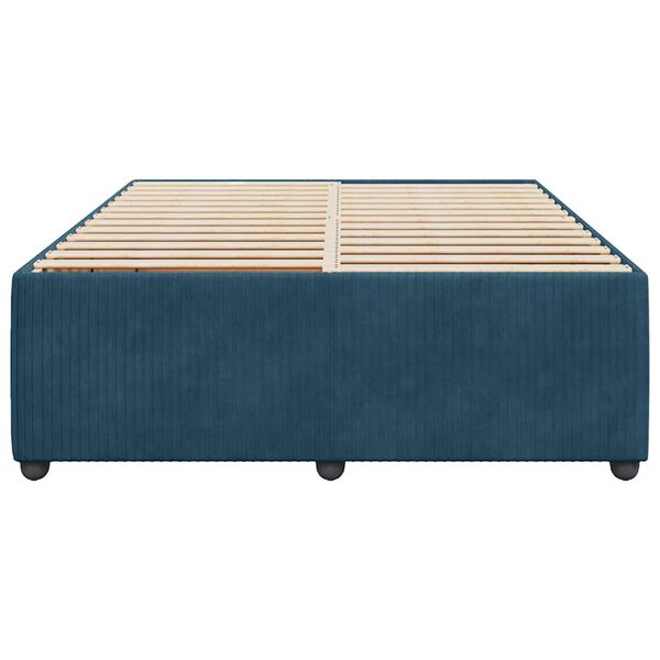 vidaXL Bedframe fluweel blauw 140x190 cm