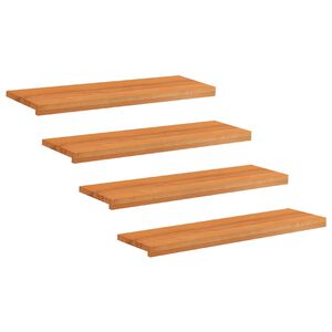 vidaXL Trapmatten 4 st Licht Bruin 90 x 25 x 2 cm Massief beukenhout