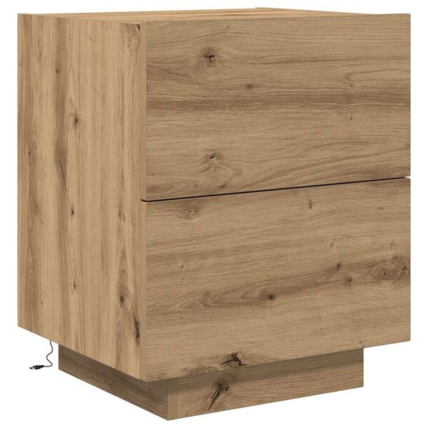 vidaXL Nachtkastje met lade Artisan Eiken 45 x 40 x 55 cm Bewerkt hout